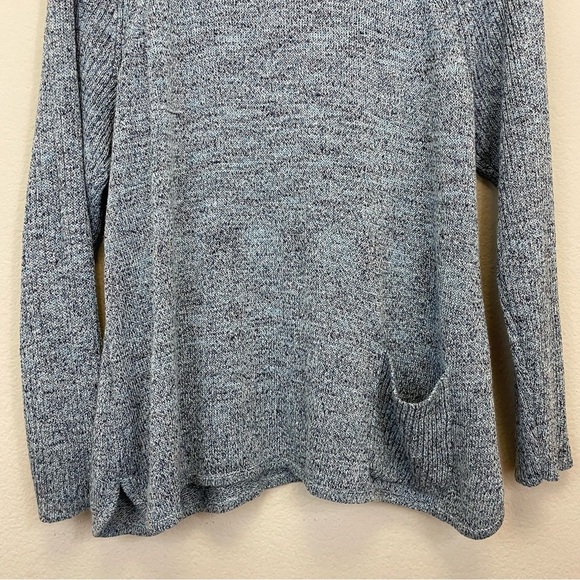 J.Jill Blue Crew Neck Linen Blend Pure Jill Pullover Sweater‎ Size LP Coastal - Picture 6 of 8
